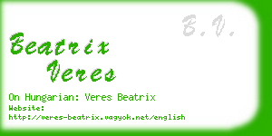 beatrix veres business card
